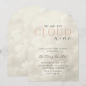 Cloud Nine White Clouds Arch Baby shower Kaart (Voorkant / Achterkant)