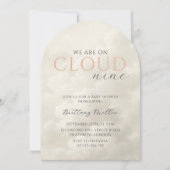 Cloud Nine White Clouds Arch Baby shower Kaart (Voorkant)