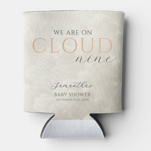 Cloud Nine White Clouds Baby shower Blikjeskoeler (Voorkant)