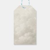 Cloud Nine White Clouds Baby shower Cadeaulabel (Achterkant)