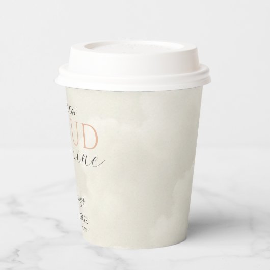 Cloud Nine White Clouds Baby shower Papieren Bekers (Links)