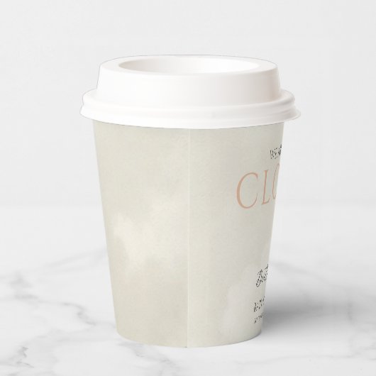 Cloud Nine White Clouds Baby shower Papieren Bekers (Rechts)