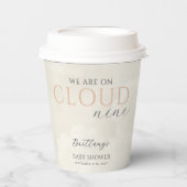 Cloud Nine White Clouds Baby shower Papieren Bekers (Voorkant)