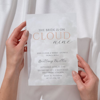 Cloud Nine Witte Wolken Bruidsdouche Kaart