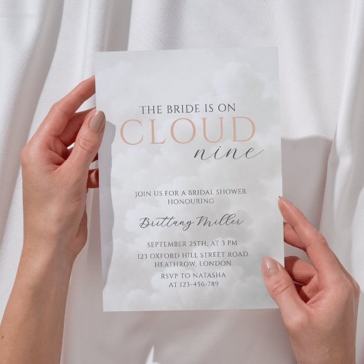 Cloud Nine Witte Wolken Bruidsdouche Kaart