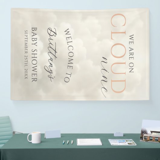 Cloud Nine Wolken Baby Shower Welkom Spandoek (Beurs)