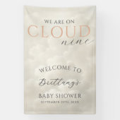 Cloud Nine Wolken Baby Shower Welkom Spandoek (Verticaal)