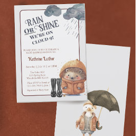 Cloud Nine Woodland Hedgehog Baby shower Kaart