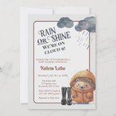 Cloud Nine Woodland Hedgehog Baby shower Kaart (Voorkant)