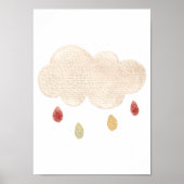 Cloud Nursery Poster Boho kinderkamer decoratie (Voorkant)