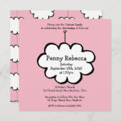 Cloud on a String Uitnodiging (Voorkant / Achterkant)