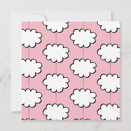 Cloud on a String Uitnodiging (Achterkant)