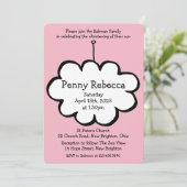 Cloud on a String Uitnodiging (Staand voorkant)