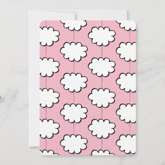 Cloud on a String Uitnodiging (Achterkant)