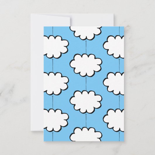 Cloud on a String Uitnodiging (Achterkant)