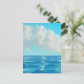 Cloud Over Water - Painterly Style Seascape Briefkaart (Staand voorkant)