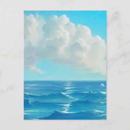 Cloud Over Water - Painterly Style Seascape Briefkaart (Voorkant)