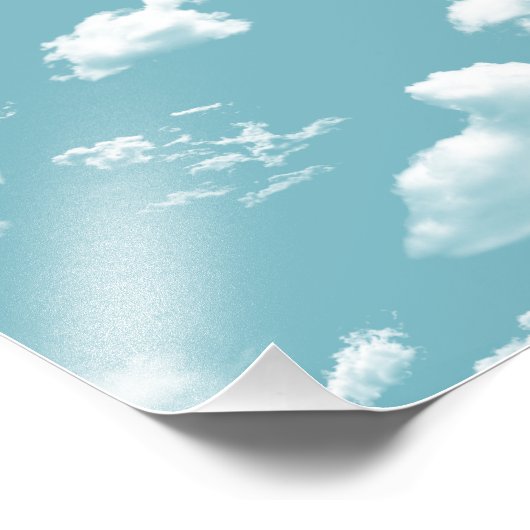 cloud pattern against a sky blue sky foto afdruk (Hoek)