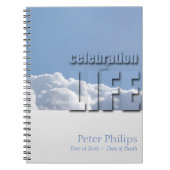 Cloud Peaceful Sky Celebration of Life Guestbook Notitieboek (Voorkant)