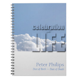 Cloud Peaceful Sky Celebration of Life Guestbook Notitieboek