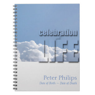 Cloud Peaceful Sky Celebration of Life Guestbook Notitieboek