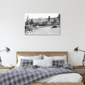 Cloud Pet Inn op Mt. Hood, oregon foto Canvas Afdruk (Insitu (Slaapkamer))