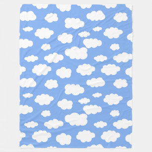 Cloud Print Fleece Deken