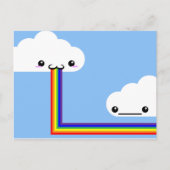 Cloud Puking Rainbow-kaart Briefkaart (Voorkant)
