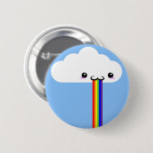 Cloud Puking Rainbow Pin Ronde Button 5,7 Cm (Voorkant /achterkant)