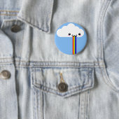 Cloud Puking Rainbow Pin Ronde Button 5,7 Cm (In situ)