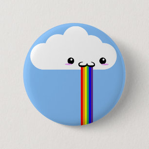 Cloud Puking Rainbow Pin Ronde Button 5,7 Cm