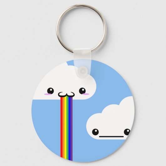 Cloud Puking Rainbow-Sleutelhanger Sleutelhanger (Voorkant)