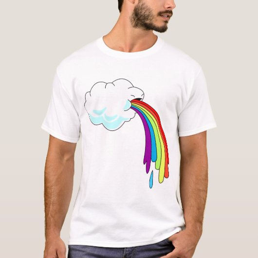 Cloud Puking Rainbow T-shirt (Voorkant)
