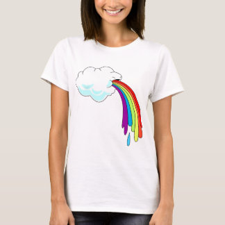 Cloud Puking Rainbow Womens Long hoes T-shirt