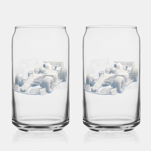 Cloud racer f1  gedrukt glazen set (Achterkant)