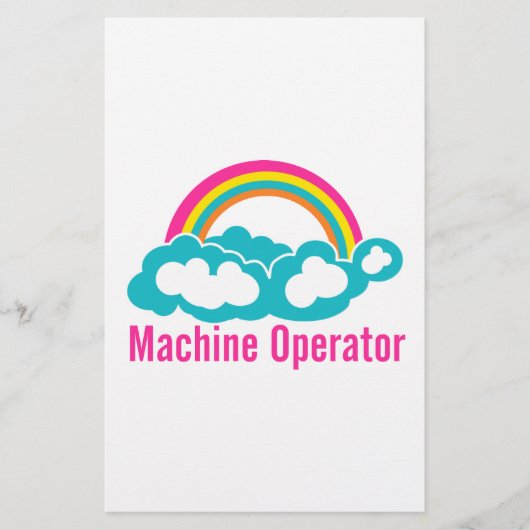 Cloud Rainbow-machinist Briefpapier (Voorkant)