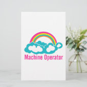 Cloud Rainbow-machinist Briefpapier (Staand voorkant)
