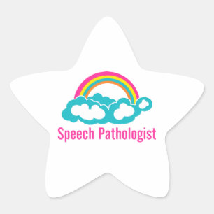 Cloud Rainbow Speech Patholoog Ster Sticker