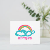 Cloud Rainbow Tax Preparer Briefkaart (Staand voorkant)