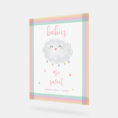 Cloud Raindrops Baby's zijn Sweet Treat Baby showe Acryl Bord (Hoek)