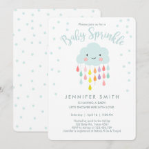Cloud Raindrops Regenboog Neutrale Baby Sprinkle