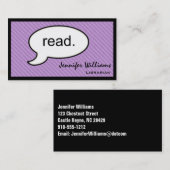 Cloud Read Librarian Visitekaartje (Voorkant / Achterkant)