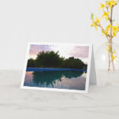 Cloud Reflectie in Pool Kaart (Gele Bloem)