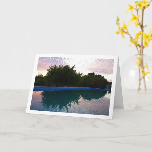 Cloud Reflectie in Pool Kaart (Gele Bloem)