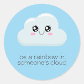 Cloud Ronde Sticker (Voorkant)