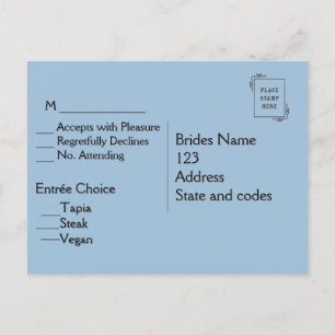 Cloud RSVP met menuopties Uitnodiging Briefkaart