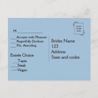 Cloud RSVP met menuopties Uitnodiging Briefkaart