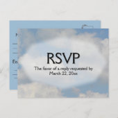 Cloud RSVP met menuopties Uitnodiging Briefkaart (Voorkant / Achterkant)