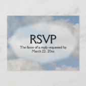 Cloud RSVP met menuopties Uitnodiging Briefkaart (Voorkant)