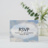 Cloud RSVP met menuopties Uitnodiging Briefkaart (Staand voorkant)